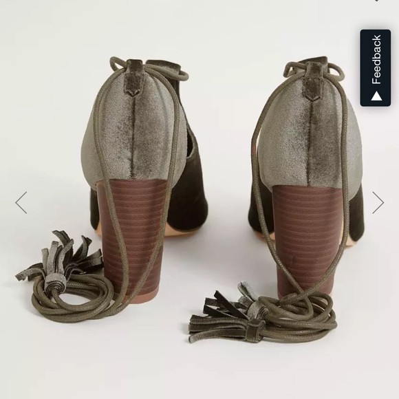 Velvet peep toe heel 9 - Picture 3 of 6